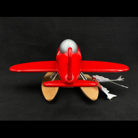 Vintage Wasserflugzeug aus Holz Rot 2329R