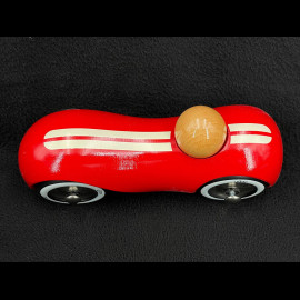 Vintage Wooden Race Car Streamline Red 2285F