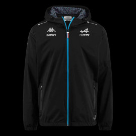 Alpine Hooded Jacket F1 Team Ocon Gasly 2023 Kappa Softshell Hoodie Black / Blue 331C58W-005 - Men