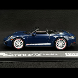 Porsche 911 Carrera GTS Cabriolet Type 992 2022 America Edition Azurblau 1/43 Spark WAP0201060PGTA