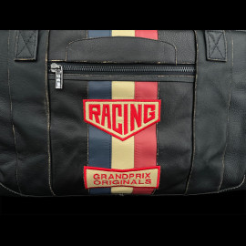 Racing Reisetasche Vintage Schwarz Leder Medium