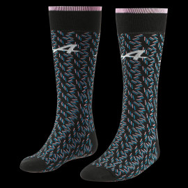 Alpine Socks F1 Team 2023 Ocon Gasly Kappa Black / Blue / Pink 381K87W-005 - Men