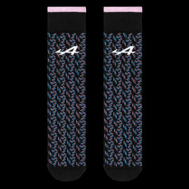 Alpine Socks F1 Team 2023 Ocon Gasly Kappa Black / Blue / Pink 381K87W-005 - Men