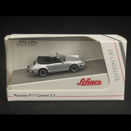 Porsche 911 Carrera 3.2 Cabriolet 1989 Silber 1/87 Schuco 452671000