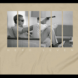 Steve McQueen T-shirt Gun Sofa Beige Hero Seven - Men