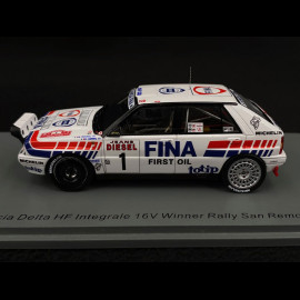 Lancia Delta HF Integrale 16V Winner Rallye San Remo 1991 N°1 1/43 Spark S9008