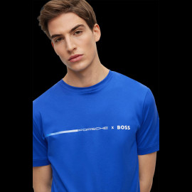 Porsche x BOSS T-shirt Regular Fit Merzerisierter Baumwolle Blau BOSS 50492425_433 - Herren