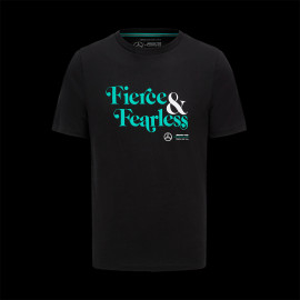Mercedes AMG T-shirt F1 Hamilton / Russell Fierce and Fearless Schwarz 701222348-001 - Herren