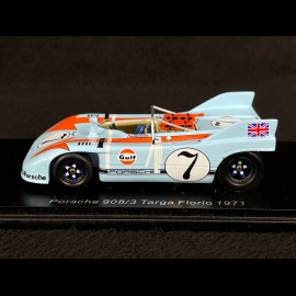 Porsche 908/3 Nr 7 Targa Florio 1971 Gulf JWA 1/43 Spark S2330