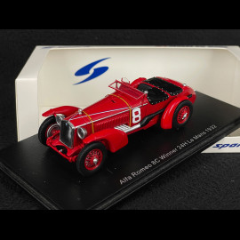 Alfa Romeo 8C 2300LM n° 8 Winner 24h Le Mans 1932 Raymond Sommer 1/43 Spark 43LM32