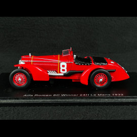 Alfa Romeo 8C 2300LM n° 8 Winner 24h Le Mans 1932 Raymond Sommer 1/43 Spark 43LM32