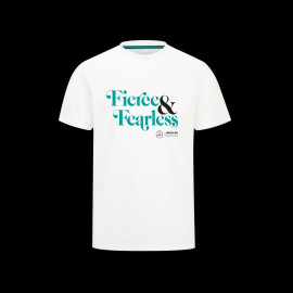 Mercedes AMG T-shirt F1 Hamilton / Russell Fierce and Fearless Weiß 701222348-002 - Herren