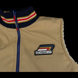 Porsche Jacket Roughroads Racing Collection Sleeveless 2 in 1 Reversible Beige / Navy Blue WAP163PRRD - Men