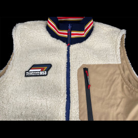 Porsche Jacket Roughroads Racing Collection Sleeveless 2 in 1 Reversible Beige / Navy Blue WAP163PRRD - Men