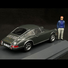 Porsche 911 S 1968 with Steve McQueen Figure / Le Mans Movie Slate Gray 1/43 Schuco 450361700