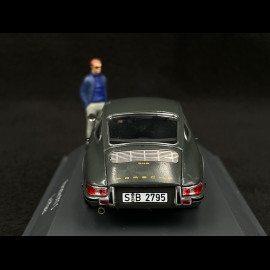 Porsche 911 S 1968 with Steve McQueen Figure / Le Mans Movie Slate Gray 1/43 Schuco 450361700