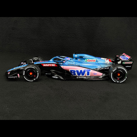Miniature Alpine A522 F1 Fernando Alonso Monaco GP 2022 - Solido 1:18