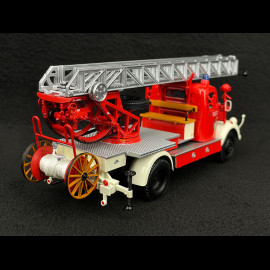 Camion Mercedes-Benz L3500 DL17 1950 Feuerwehr Bensheim Rot / Weiß 1/43 Minichamps 439350081