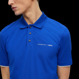Porsche x BOSS Poloshirt Capsule-Logo Stretch-Baumwolle Blau BOSS 50486178_433 - Herren
