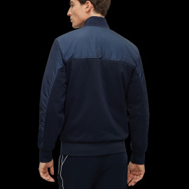 Porsche x BOSS Jacket Capsule logo Hybrid Sweatshirt water-repellent cotton-blend fabric Dark blue BOSS 50486249_404 - Men