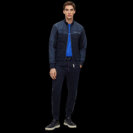 Porsche x BOSS Jacket Capsule logo Hybrid Sweatshirt water-repellent cotton-blend fabric Dark blue BOSS 50486249_404 - Men