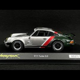 Porsche 911 Turbo Type 930 Cyberpunk 2077 1977 Silber / Grün / Rot 1/43 Minichamps WAP0209300NTRB