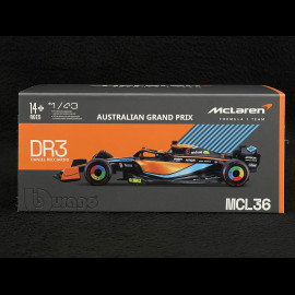 Daniel Ricciardo McLaren MCL36 n° 3 GP Australia 2022 F1 1/43 Bburago 38064R