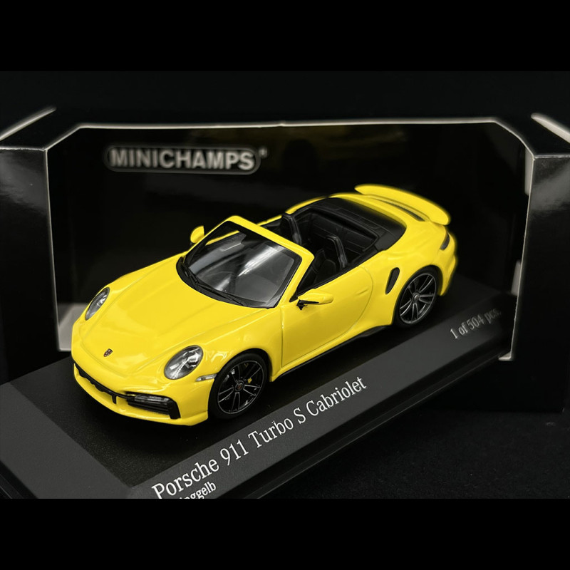 Porsche 911 Turbo S Cabriolet Type 992 2019 Racing Yellow 1/43 Minichamps 410069484