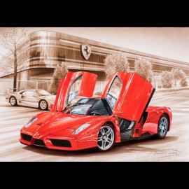 Ferrari Poster Enzo & F40 François Bruère - VA183