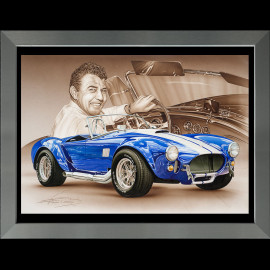 AC Cobra Poster 427 Carroll Shelby Aluminium frame François Bruère - VA117