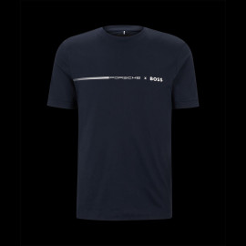 Porsche x BOSS T-shirt Regular Fit Merzerisierter Baumwolle Dunkelblau BOSS 50492425_404 - Herren
