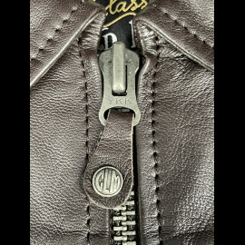 Duo Lederjacke Steve McQueen 24H Du Mans + 	Brieftasche Steve McQueen Le Mans Compact Leder Braun