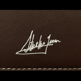 Duo Lederjacke Steve McQueen 24H Du Mans + 	Brieftasche Steve McQueen Le Mans Compact Leder Braun