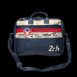 Duo Leather Jacket 24h Le Mans Michel Vaillant Royal Blue + 24h Le Mans Leather Shoulder Bag Michel Vaillant