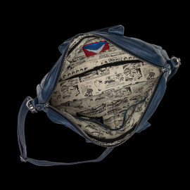 Duo Leather Jacket 24h Le Mans Michel Vaillant Royal Blue + 24h Le Mans Leather Shoulder Bag Michel Vaillant