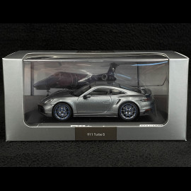 Porsche 911 Turbo S 2020 Embraer Exclusive Edition Sibergrau metallic 1/43 Minichamps WAP0209130NTSE