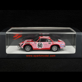 Alpine A110 1800 n° 60 Rallye Monte Carlo 1972 1/43 Spark S6109