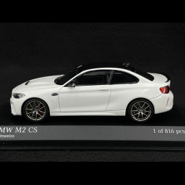 BMW M2 CS 2020 Type F87 White / Gold rims 1/43 Minichamps 410021020