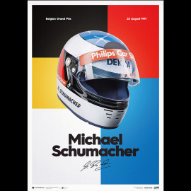 Michael Schumacher 1991 Helm Poster - Limited edition