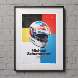 Michael Schumacher 1991 Helm Poster - Limited edition