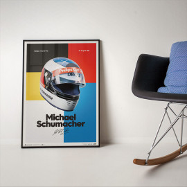 Michael Schumacher 1991 Helm Poster - Limited edition