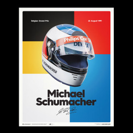 Michael Schumacher 1991 Helm Poster - Classic edition