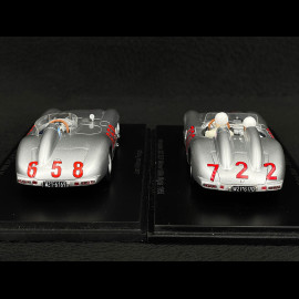 Duo Mercedes-Benz 300 SLR n° 722 & n° 658 Winner & 2nd Mille Miglia 1955 1/43 Spark