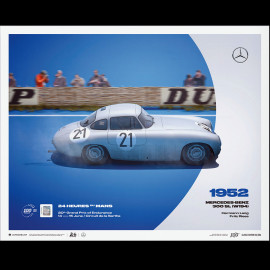 Mercedes-Benz 300 SL W194 Poster 24h Le Mans 1952 Winner - Classic edition