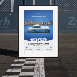 Mercedes-Benz 300 SL W194 Poster 24h Le Mans 1952 Sieger - Limited edition