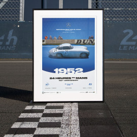Mercedes-Benz 300 SL W194 Poster 24h Le Mans 1952 Winner - Limited edition
