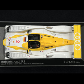 Audi R8 Infineon Sieger ALMS Petit Le Mans 2002 N°2 1/43 Minichamps 400021382