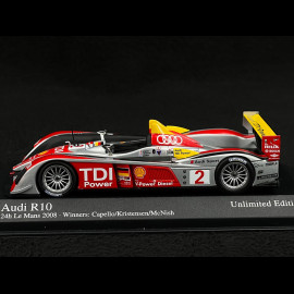 Audi R10 TDI Sieger 24h Le Mans 2008 N°2 1/43 Minichamps 400089802