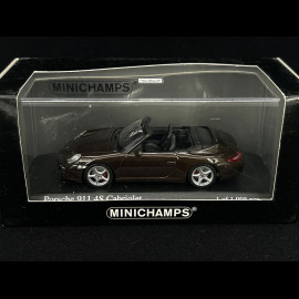 Porsche 911 Cabriolet Type 997 2009 Braun Macadamia Metallic 1/43 Minichamps 400066430