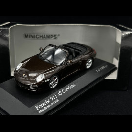 Porsche 911 Cabriolet Type 997 2009 Braun Macadamia Metallic 1/43 Minichamps 400066430